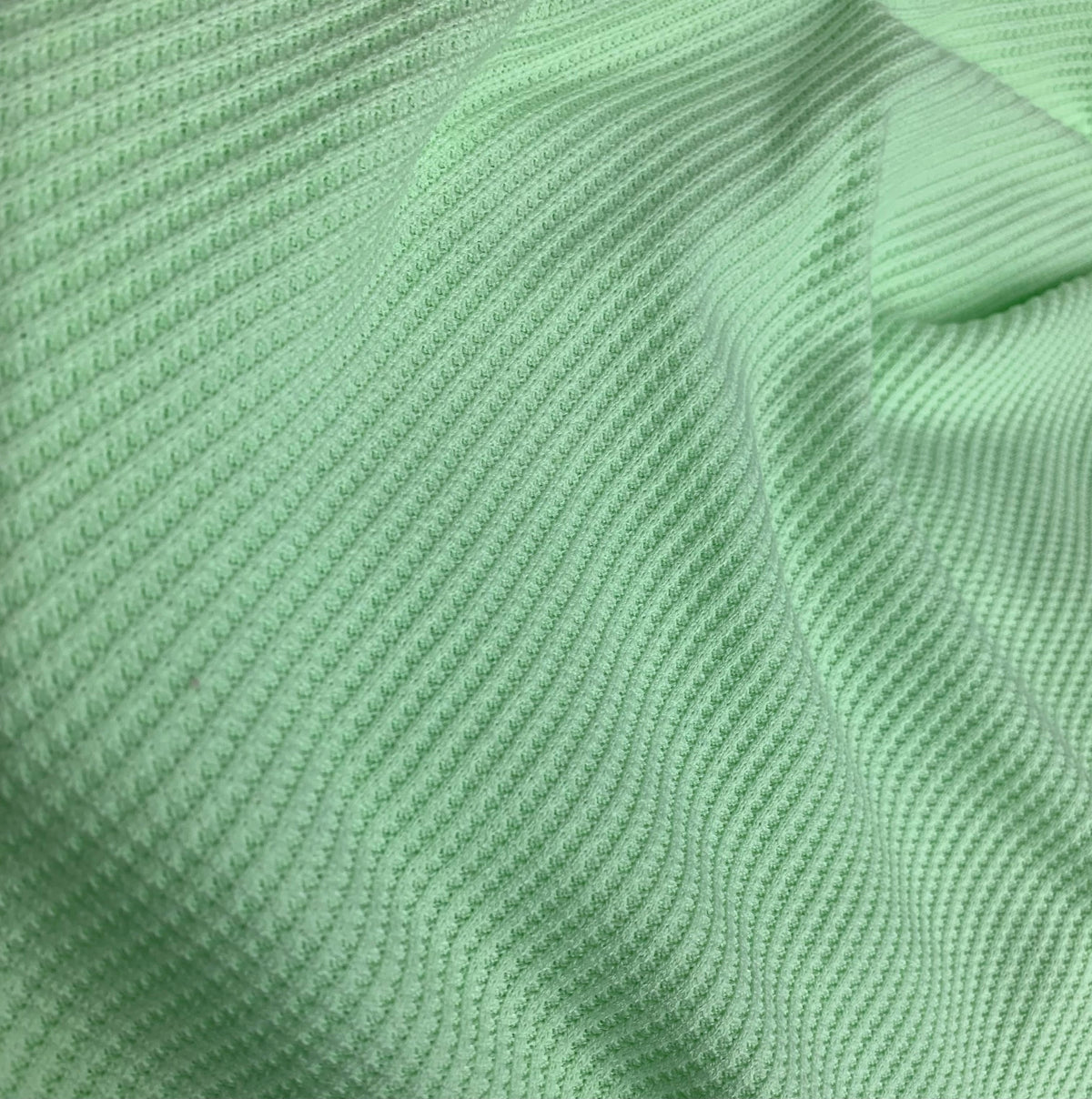Stretch Waffle Key Lime — Shear Perfection Fabric