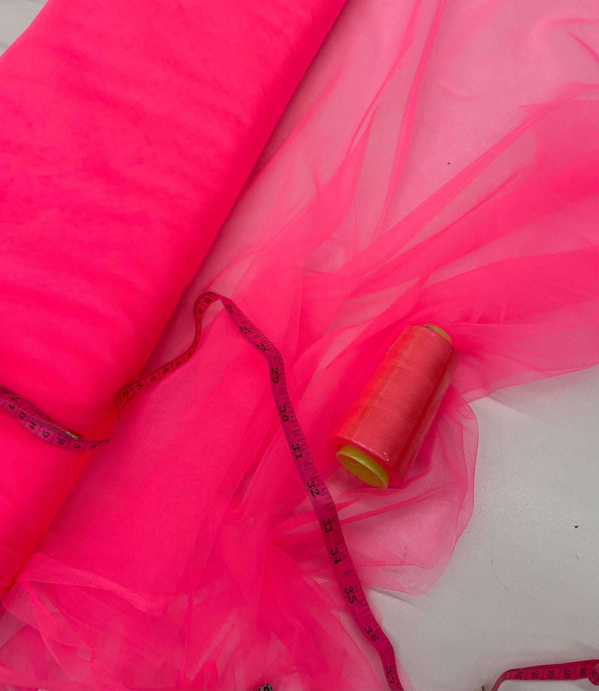 Tulle Neon Punk Pink — Shear Perfection Fabric