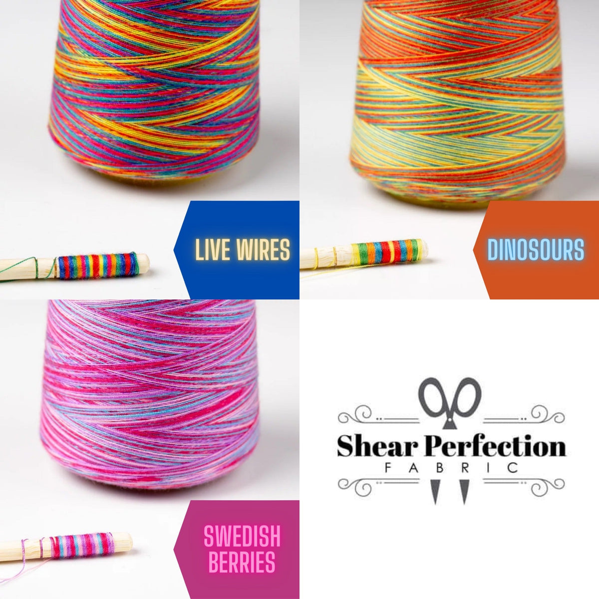 Shear Swirls Variegated/Rainbow Thread — Shear Perfection Fabric