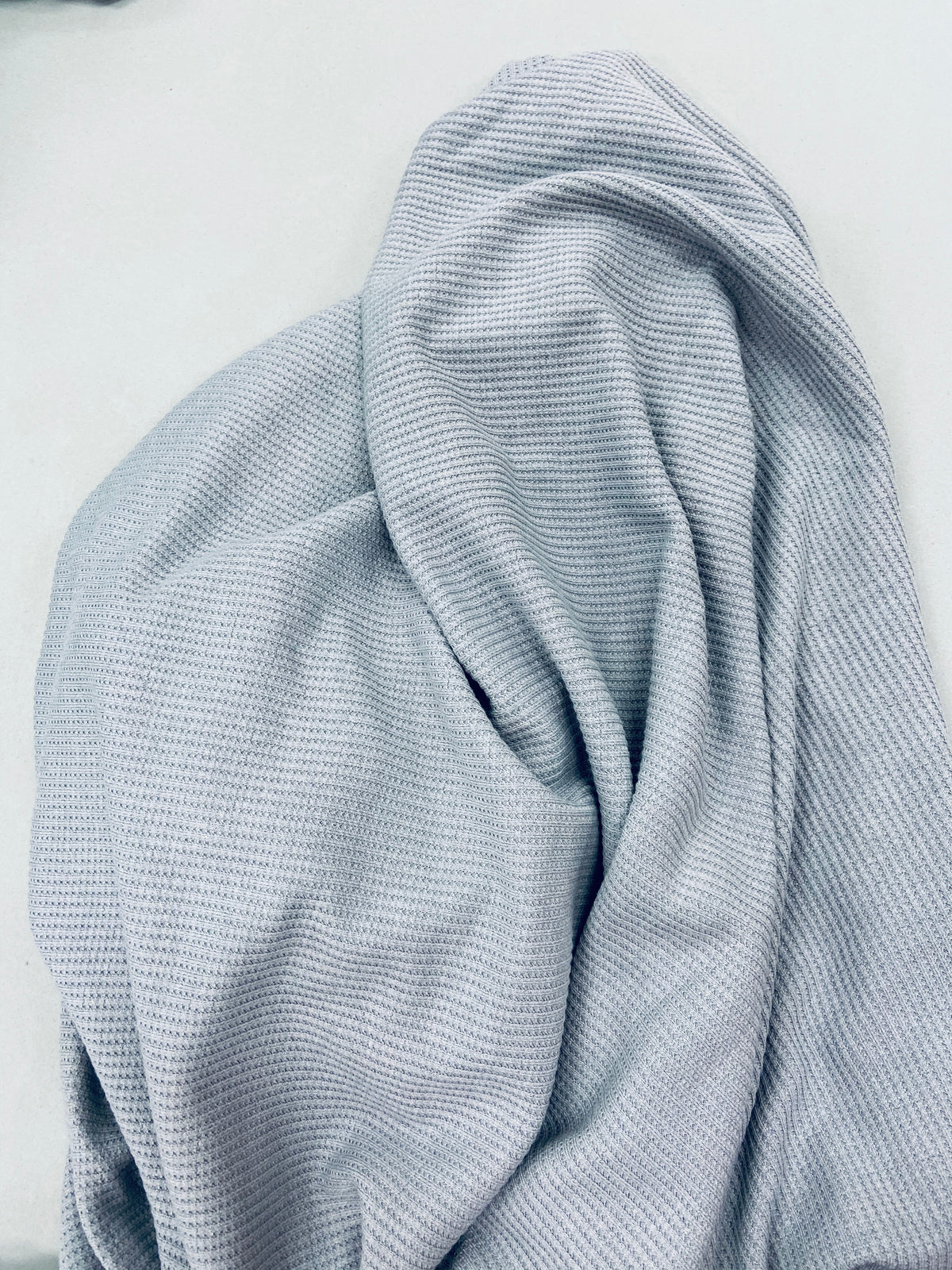 Stretch Waffle Light grey — Shear Perfection Fabric